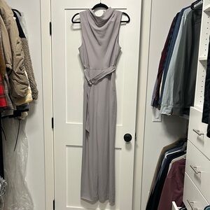 Aritzia Babaton Rossi Cowl Neck Sleeveless Belted jumpsuit lilac